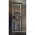 Decorative metal door skin